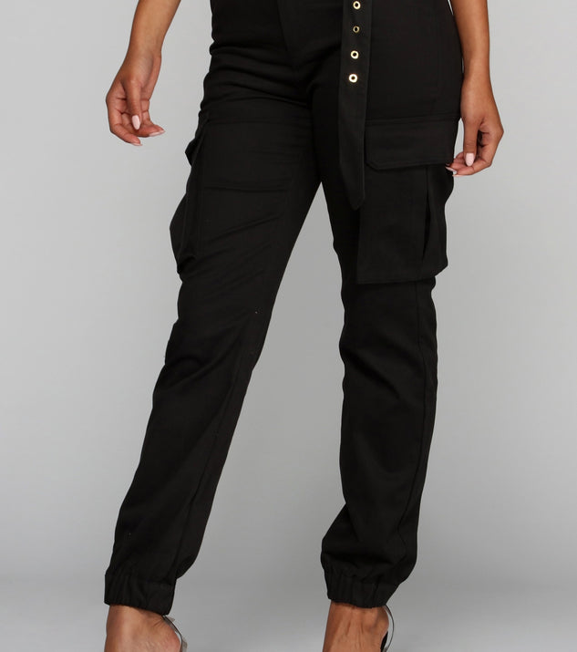 Boldly Belted Cargo Joggers for 2022 festival outfits, festival dress, outfits for raves, concert outfits, and/or club outfits