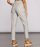 Linen Stripe Tapered Pants