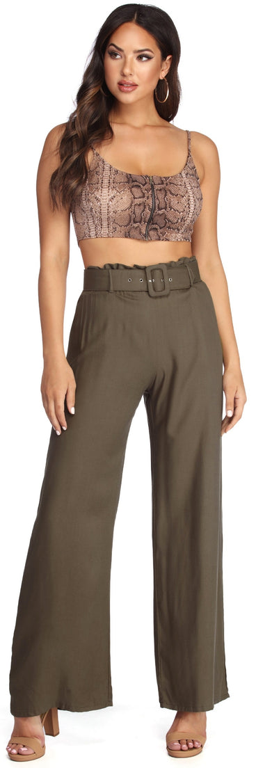 Bold And Belted Paper Bag Pants for 2022 festival outfits, festival dress, outfits for raves, concert outfits, and/or club outfits