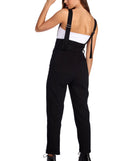 Button Up High Waist Overalls