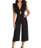 Radiant In Ruffles Jumpsuit will help you dress the part in stylish holiday party attire, an outfit for a New Year’s Eve party, & dressy or cocktail attire for any event.