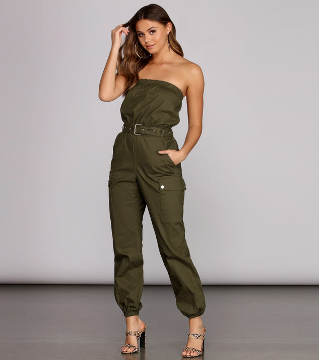 Bold And Belted Strapless Jumpsuit provides a stylish start to creating your best summer outfits of the season with on-trend details for 2023!