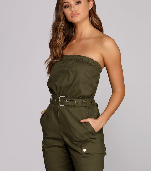 Bold And Belted Strapless Jumpsuit | Windsor
