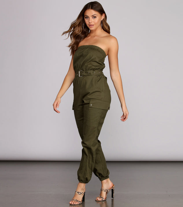 Bold And Belted Strapless Jumpsuit | Windsor