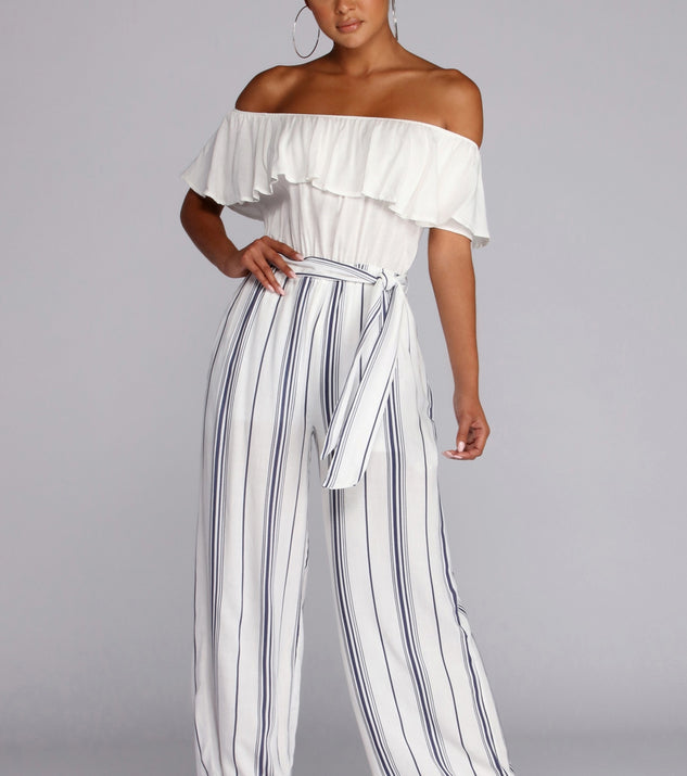 Fluttery Feels Striped Jumpsuit will help you dress the part in stylish holiday party attire, an outfit for a New Year’s Eve party, & dressy or cocktail attire for any event.