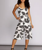 Pretty In Palm Culotte Jumpsuit for 2022 festival outfits, festival dress, outfits for raves, concert outfits, and/or club outfits