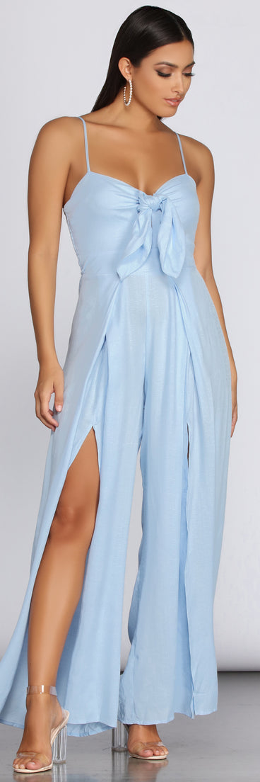 Sweet Surprise Wide Leg Jumpsuit will help you dress the part in stylish holiday party attire, an outfit for a New Year’s Eve party, & dressy or cocktail attire for any event.