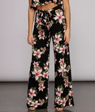 You’ll look stunning in the Total Tropics Tie Waist Pants when paired with its matching separate to create a glam clothing set perfect for a New Year’s Eve Party Outfit or Holiday Outfit for any event!