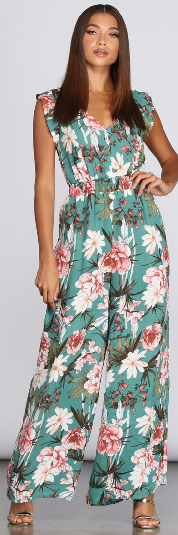 Coconut Kisses Wide Leg Jumpsuit will help you dress the part in stylish holiday party attire, an outfit for a New Year’s Eve party, & dressy or cocktail attire for any event.