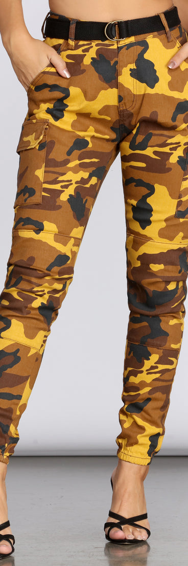 Step It Up Camo Cargo Pants for 2022 festival outfits, festival dress, outfits for raves, concert outfits, and/or club outfits