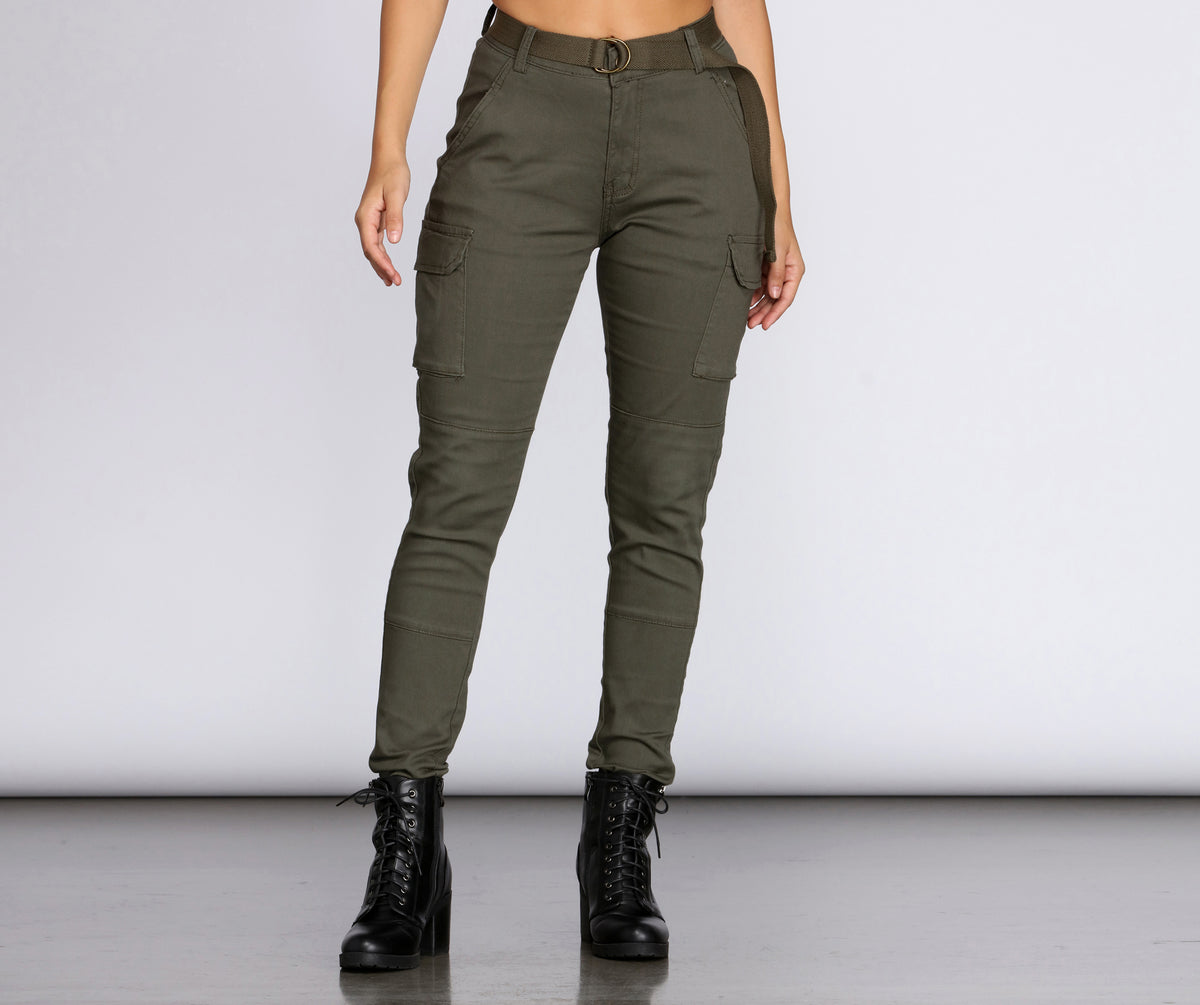 Belted Cargo Joggers