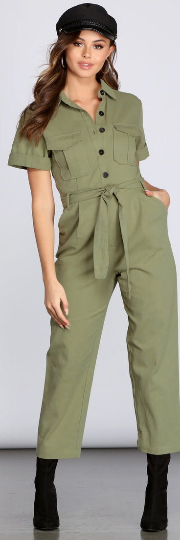 Suit Up Tie Waist Jumpsuit will help you dress the part in stylish holiday party attire, an outfit for a New Year’s Eve party, & dressy or cocktail attire for any event.