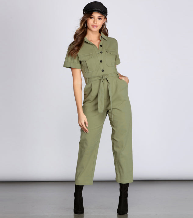 Suit Up Tie Waist Jumpsuit will help you dress the part in stylish holiday party attire, an outfit for a New Year’s Eve party, & dressy or cocktail attire for any event.