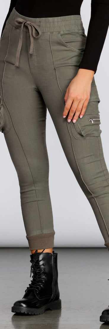 High Rise Knit Cargo Style Pants for 2022 festival outfits, festival dress, outfits for raves, concert outfits, and/or club outfits