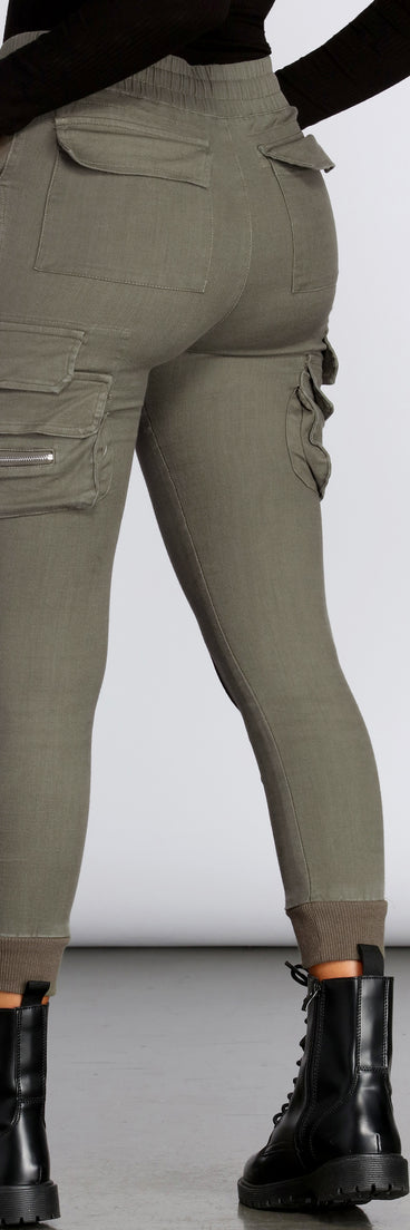 High Rise Knit Cargo Style Pants for 2022 festival outfits, festival dress, outfits for raves, concert outfits, and/or club outfits