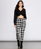 Plaid Chain Link Cargo Pants for 2022 festival outfits, festival dress, outfits for raves, concert outfits, and/or club outfits