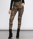 High Waist Belted Skinny Cargo Pants for 2022 festival outfits, festival dress, outfits for raves, concert outfits, and/or club outfits