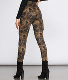 High Waist Belted Skinny Cargo Pants for 2022 festival outfits, festival dress, outfits for raves, concert outfits, and/or club outfits