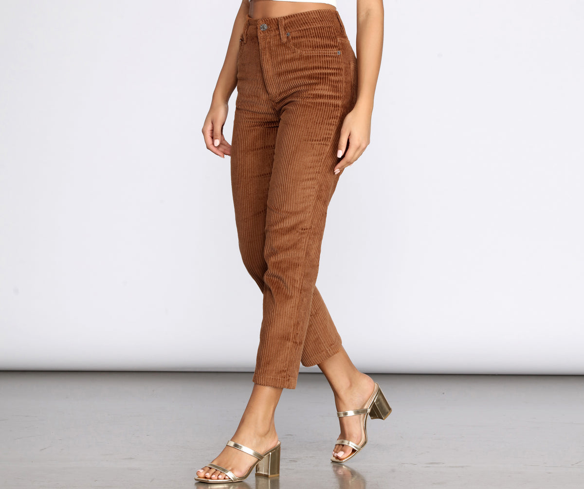 Casually Corduroy Tapered Pants