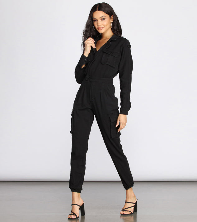 Suit Yourself Utility Cargo Jumpsuit will help you dress the part in stylish holiday party attire, an outfit for a New Year’s Eve party, & dressy or cocktail attire for any event.