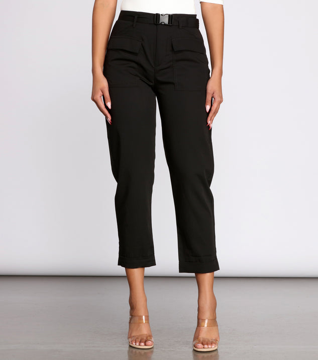 High Waist Utility Cargo Pants is a trendy pick to create 2023 festival outfits, festival dresses, outfits for concerts or raves, and complete your best party outfits!