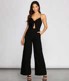 X Marks The Spot Cross Back Keyhole Jumpsuit provides a stylish start to creating your best summer outfits of the season with on-trend details for 2023!