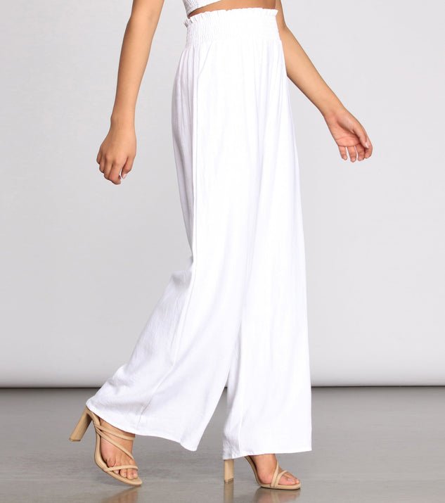Day At The Hamptons Smocked Linen Pants provides a stylish start to creating your best summer outfits of the season with on-trend details for 2023!