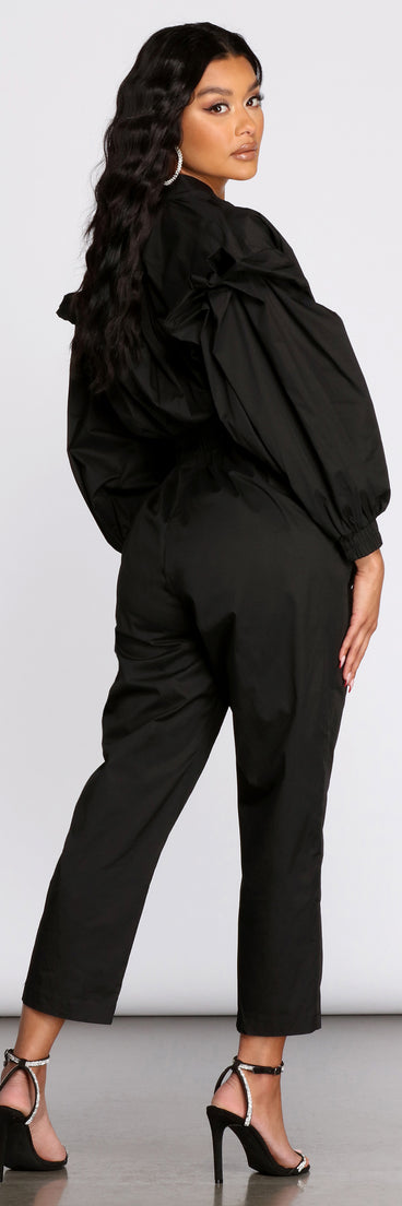 Jump The Gun Puff Sleeve Jumpsuit provides a stylish start to creating your best summer outfits of the season with on-trend details for 2023!