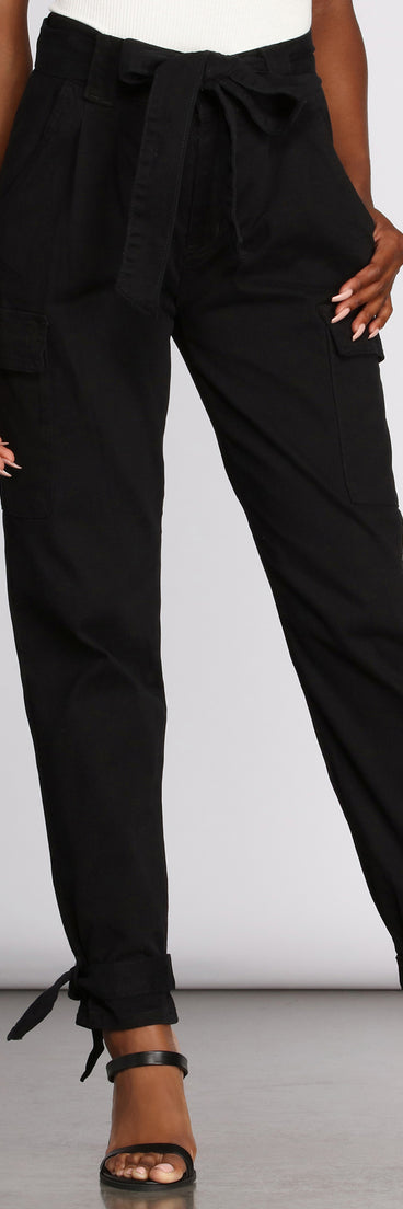 Tie Waist Cargo Joggers for 2023 festival outfits, festival dress, outfits for raves, concert outfits, and/or club outfits