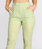Take A Cue Tapered Eyelet Pants provides a stylish start to creating your best summer outfits of the season with on-trend details for 2023!