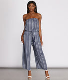 Good Times Strapless Stripe Jumpsuit for 2023 festival outfits, festival dress, outfits for raves, concert outfits, and/or club outfits