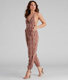 Summer Pop Tie-Dye Stripe Halter Jumpsuit is a trendy pick to create 2023 festival outfits, festival dresses, outfits for concerts or raves, and complete your best party outfits!