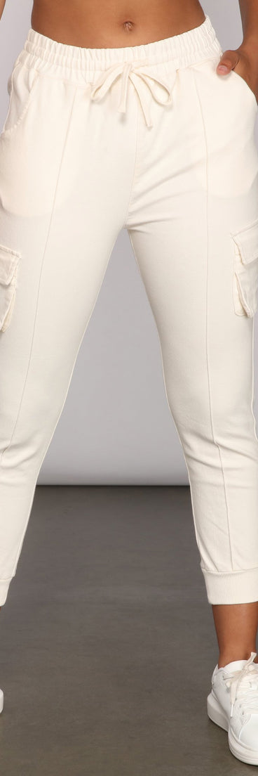 Keeping Knit Lowkey Cargo Joggers for 2023 festival outfits, festival dress, outfits for raves, concert outfits, and/or club outfits