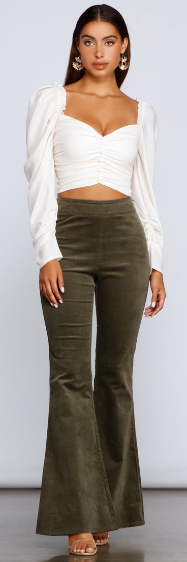 Bring The Flare Corduroy Pants provides a stylish start to creating your best summer outfits of the season with on-trend details for 2023!