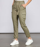 High Waist Linen Cargo Pants for 2023 festival outfits, festival dress, outfits for raves, concert outfits, and/or club outfits
