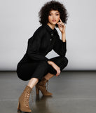Go With It Utility Jumpsuit provides a stylish start to creating your best summer outfits of the season with on-trend details for 2023!