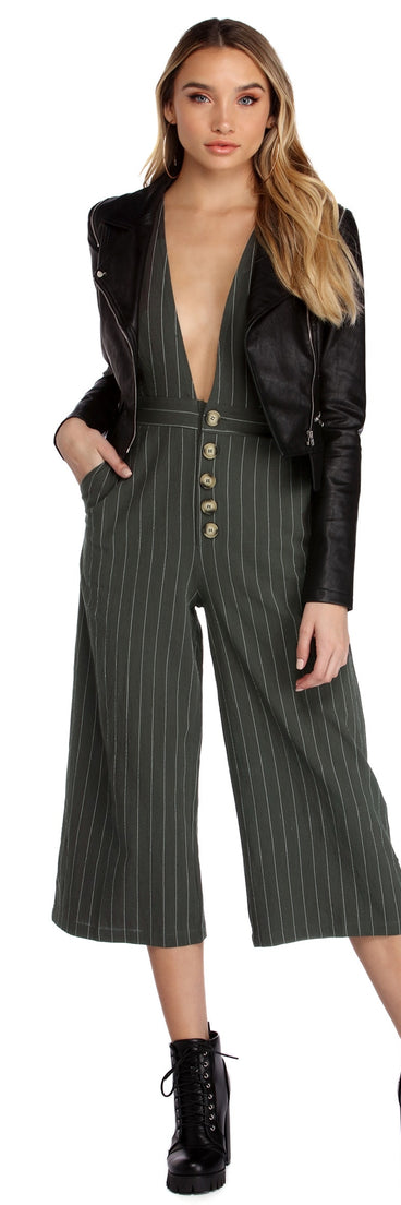 Trendsetter In Stripes Culotte Jumpsuit for 2022 festival outfits, festival dress, outfits for raves, concert outfits, and/or club outfits