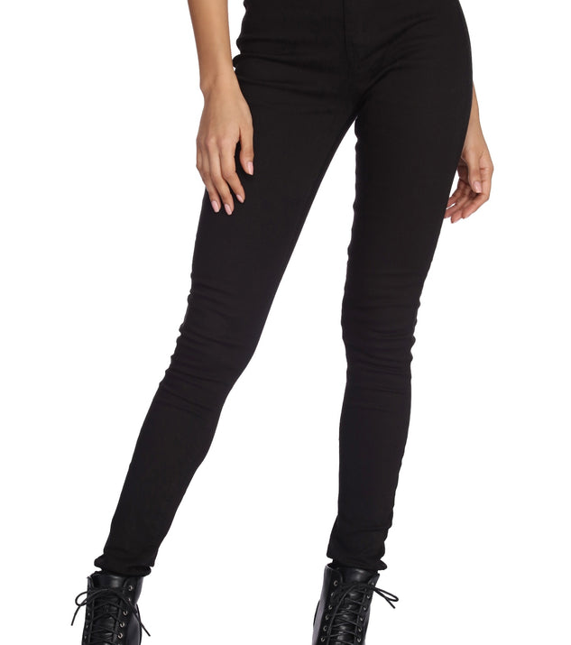 High Waist Twill Skinny Jeans for 2022 festival outfits, festival dress, outfits for raves, concert outfits, and/or club outfits