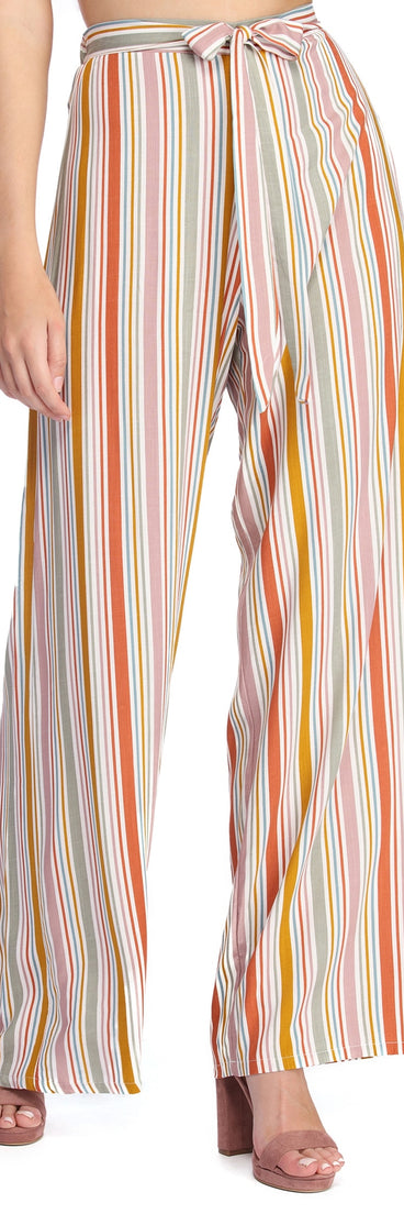 Set Me Up In Stripes Flared Pants