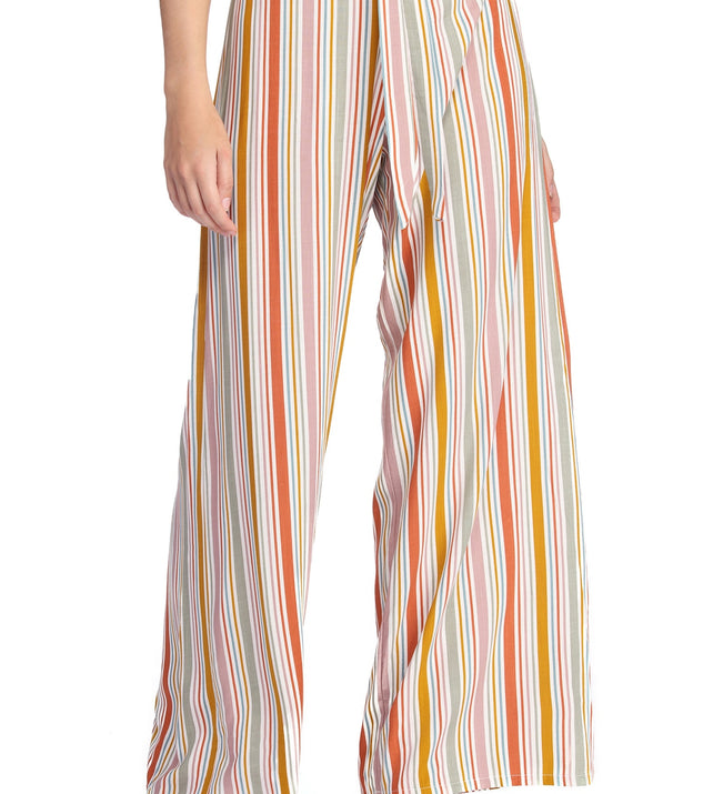 Set Me Up In Stripes Flared Pants
