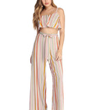 Set Me Up In Stripes Flared Pants