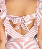 Ruffled And Striped Jumpsuit for 2022 festival outfits, festival dress, outfits for raves, concert outfits, and/or club outfits
