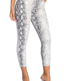 Skinny Snake Print Pants for 2022 festival outfits, festival dress, outfits for raves, concert outfits, and/or club outfits