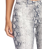 Skinny Snake Print Pants for 2022 festival outfits, festival dress, outfits for raves, concert outfits, and/or club outfits