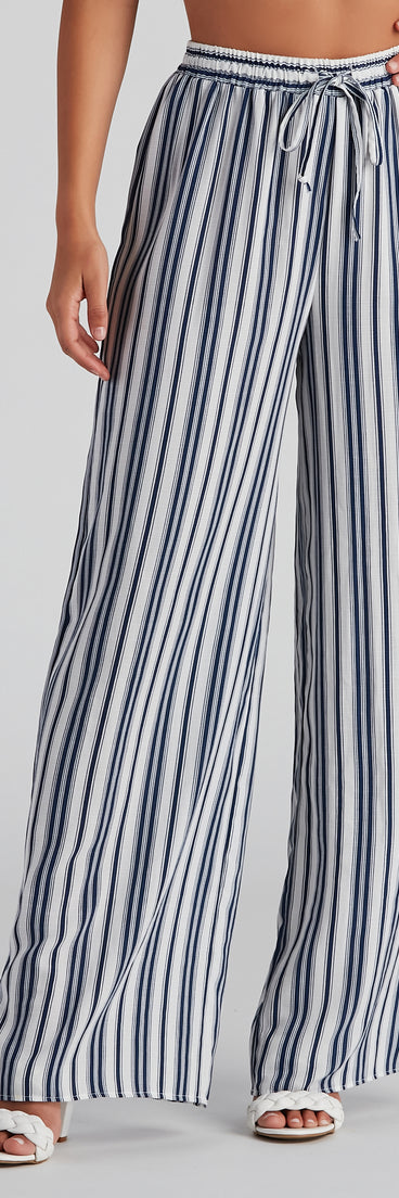 Sunday's Match Striped Wide Leg Pants provides a stylish start to creating your best summer outfits of the season with on-trend details for 2023!
