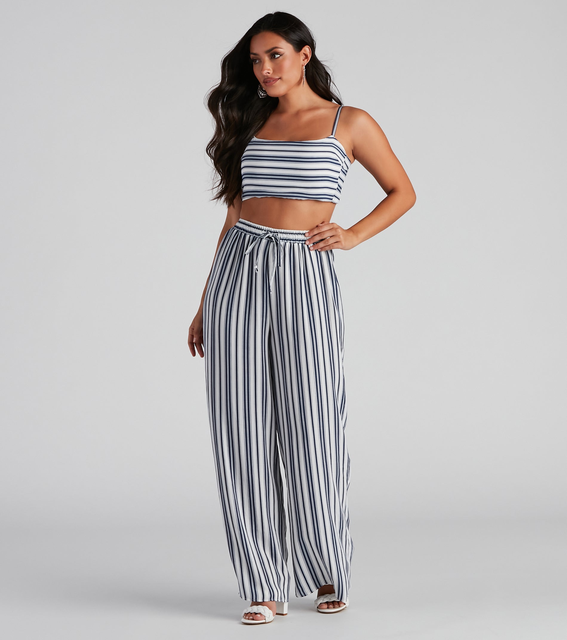 Sunday's Match Striped Wide Leg Pants | Windsor