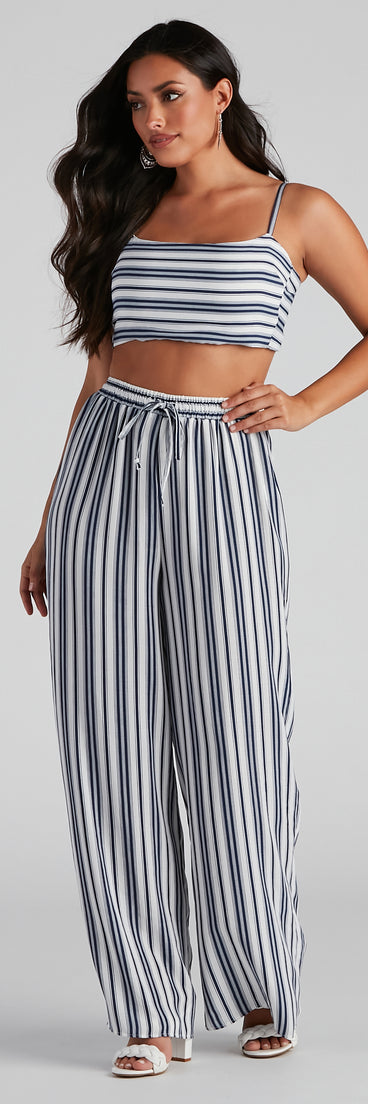 Sunday's Match Striped Wide Leg Pants provides a stylish start to creating your best summer outfits of the season with on-trend details for 2023!