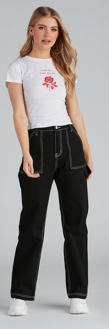 Off Duty Carpenter Wide-Leg Denim Pants provides a stylish start to creating your best summer outfits of the season with on-trend details for 2023!