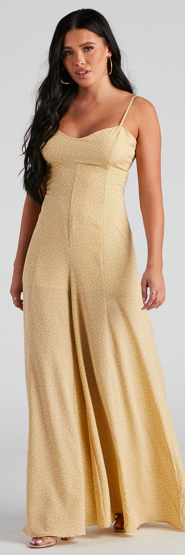 Summer Days Polka Dot Jumpsuit provides a stylish start to creating your best summer outfits of the season with on-trend details for 2023!