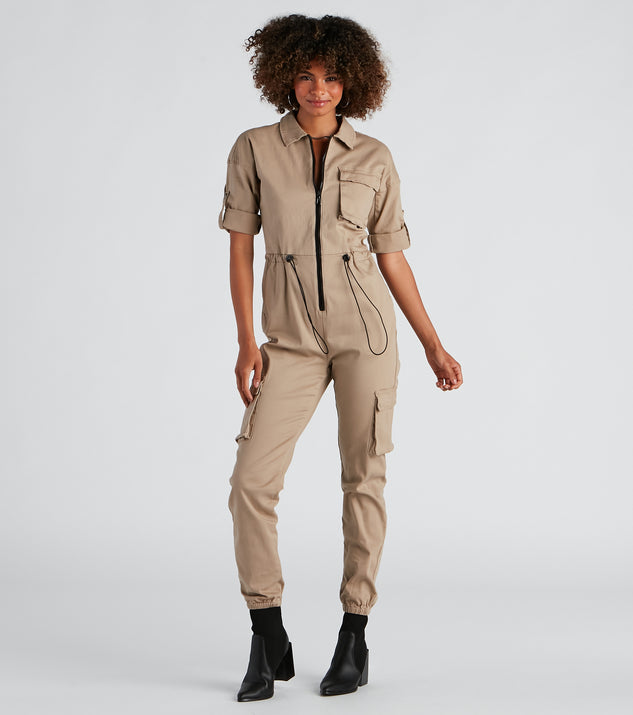 Next Stop Utility Jogger Jumpsuit provides a stylish start to creating your best summer outfits of the season with on-trend details for 2023!